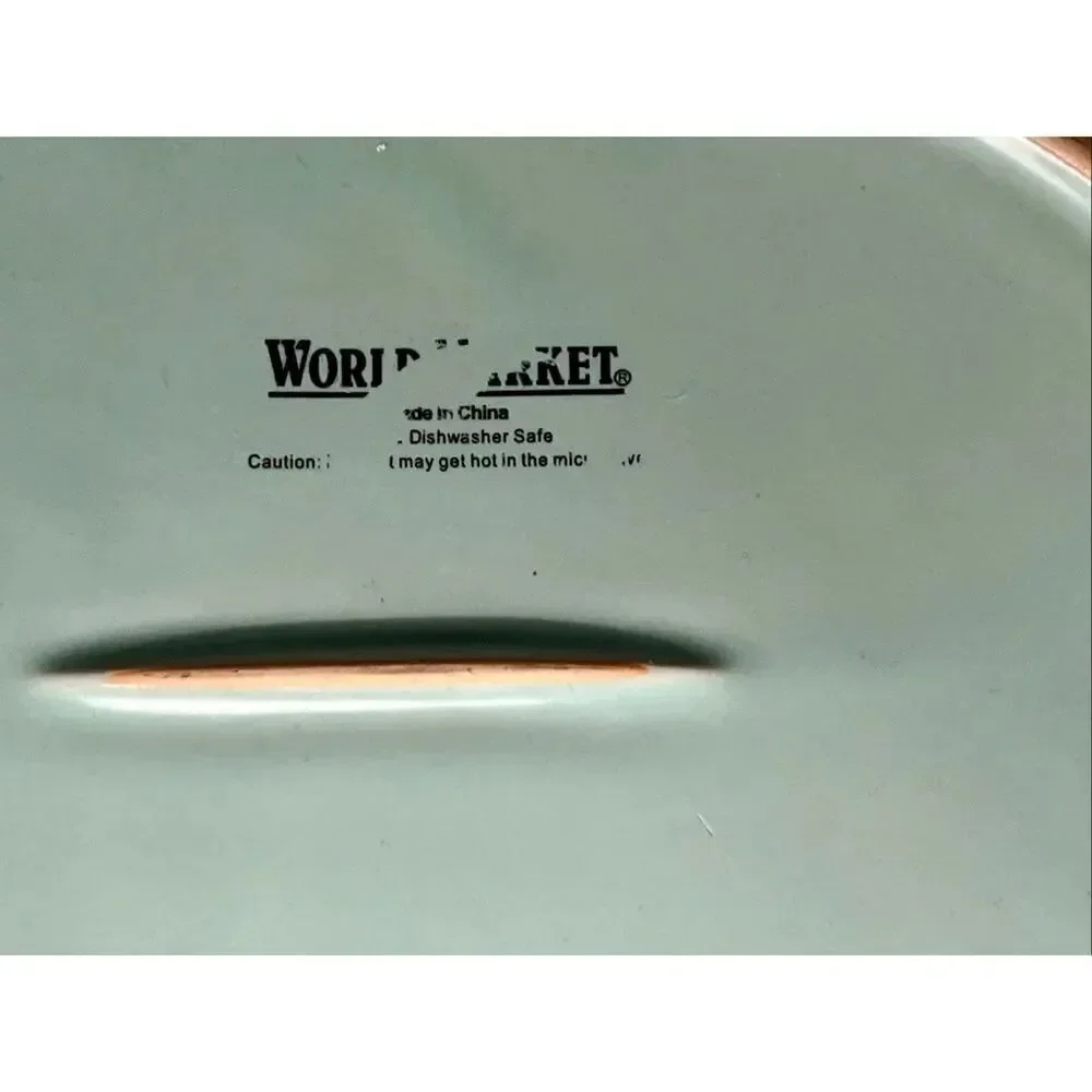 World Market Casserole Floral Oval Baking Dish Bakeware Ceramic